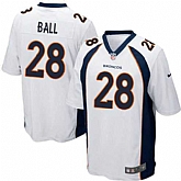 Nike Men & Women & Youth Broncos #28 Ball White Team Color Game Jersey,baseball caps,new era cap wholesale,wholesale hats